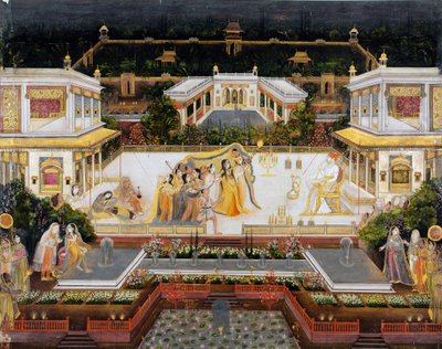 The presentation of a new bride, c.1760 by Mir Kalan Khan
